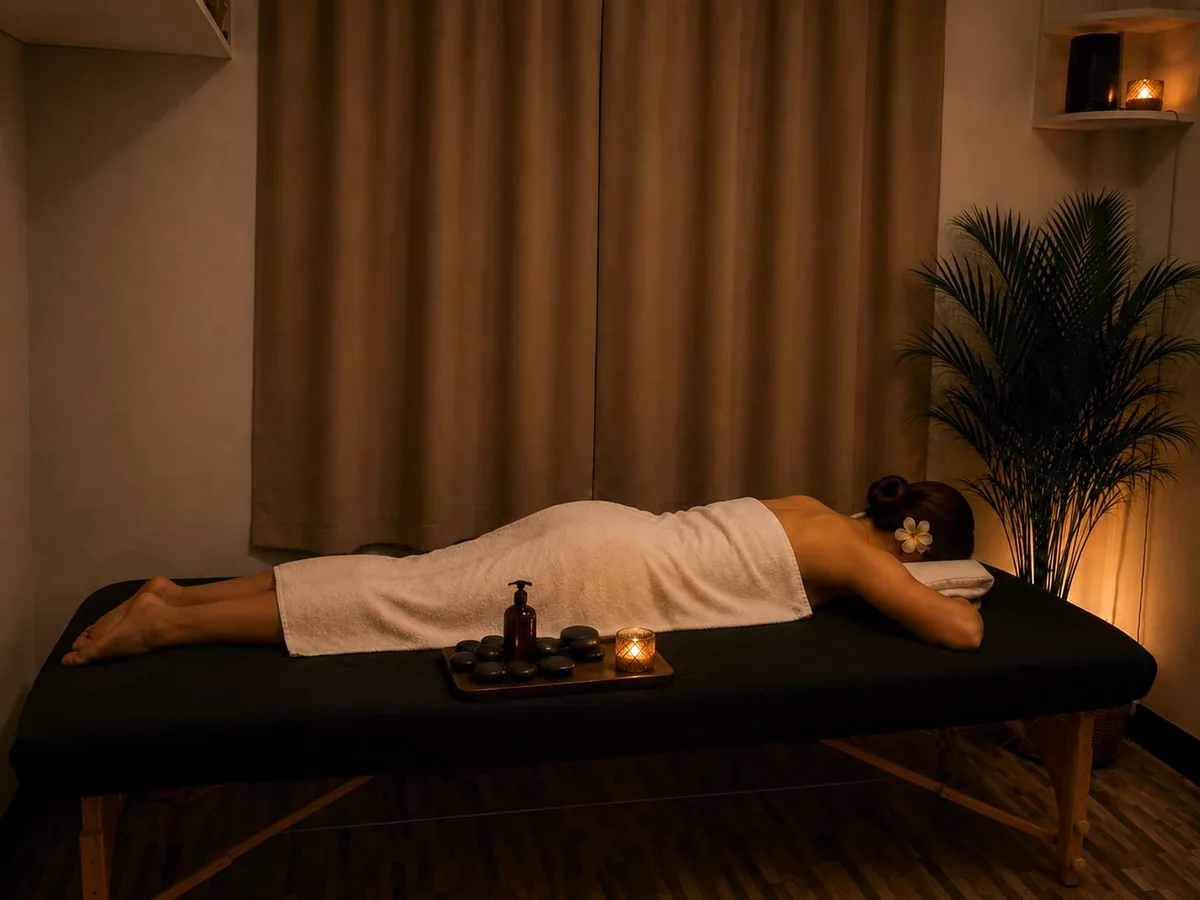 Massage treatment room at KriGra Spa